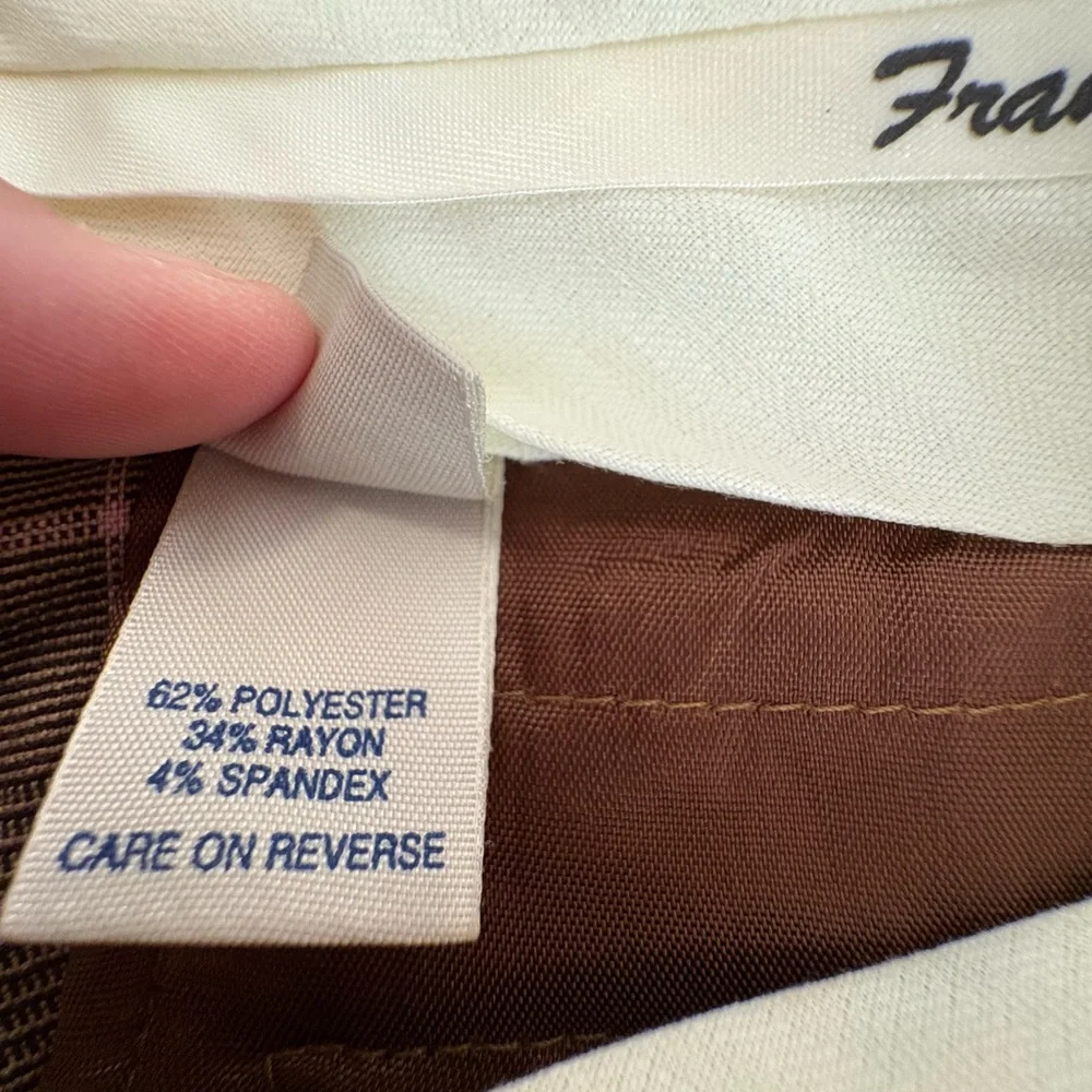 Frankie B. Brown Plaid Trousers - Picture 12 of 16